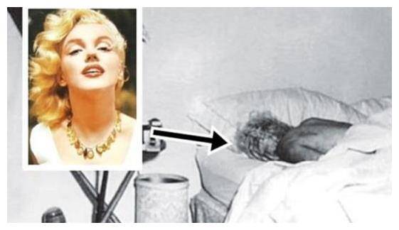 玛丽莲梦露的最后遗容,36岁的面孔好似老人,躺在床上姿势奇怪