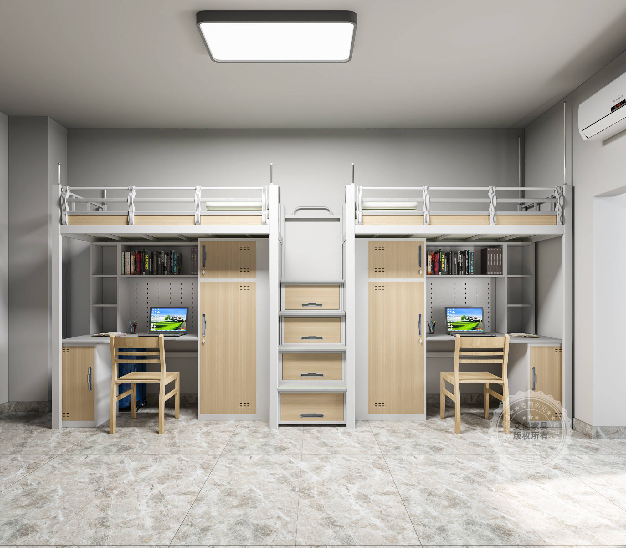 宿舍改造大揭秘!为什么聪明企业都爱上了这款上铺下桌组合床?