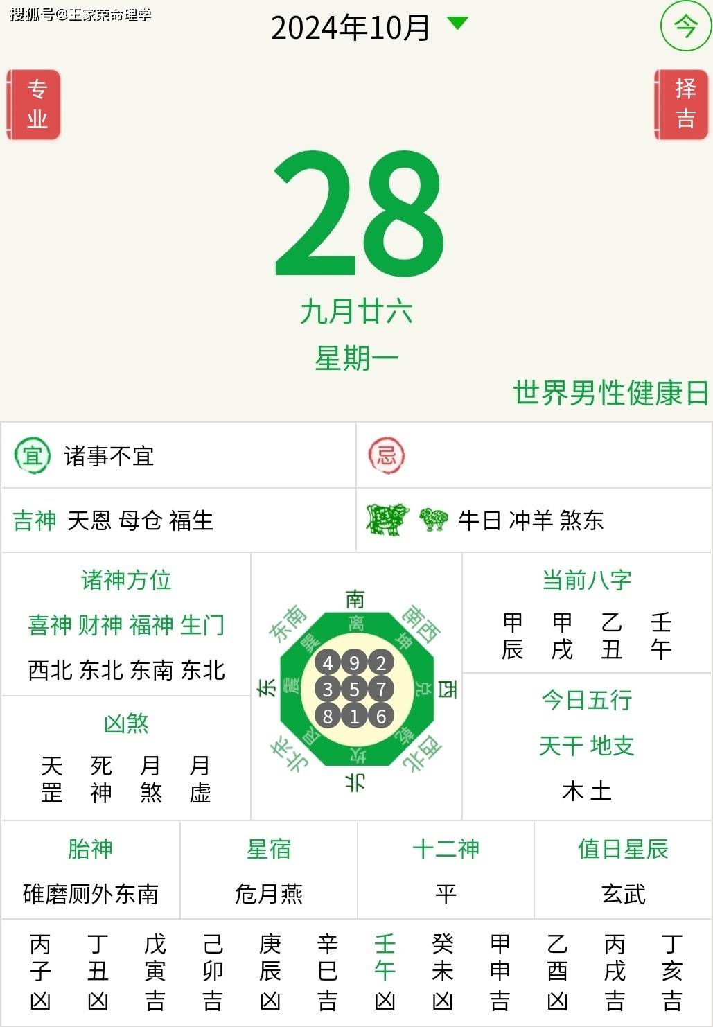 今日十二生肖运势播报2024年10月28日