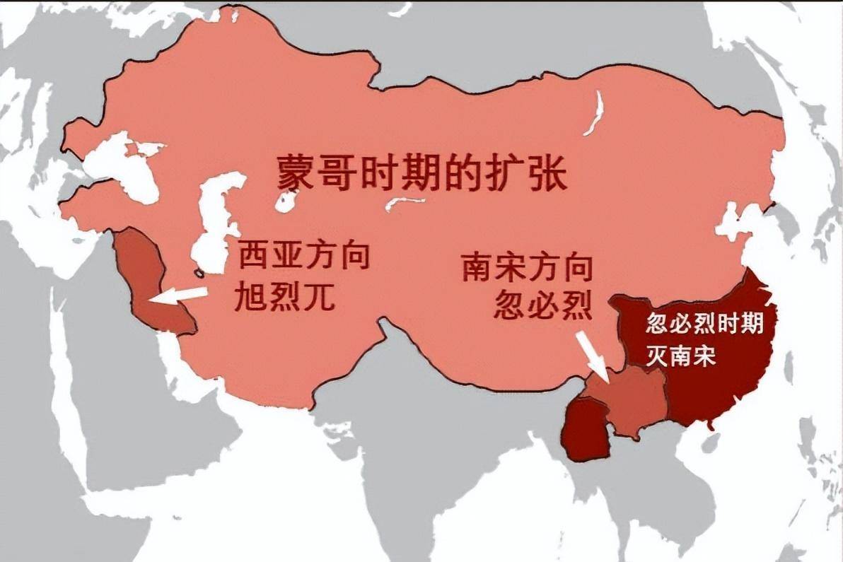 蒙古帝国版图变迁图片