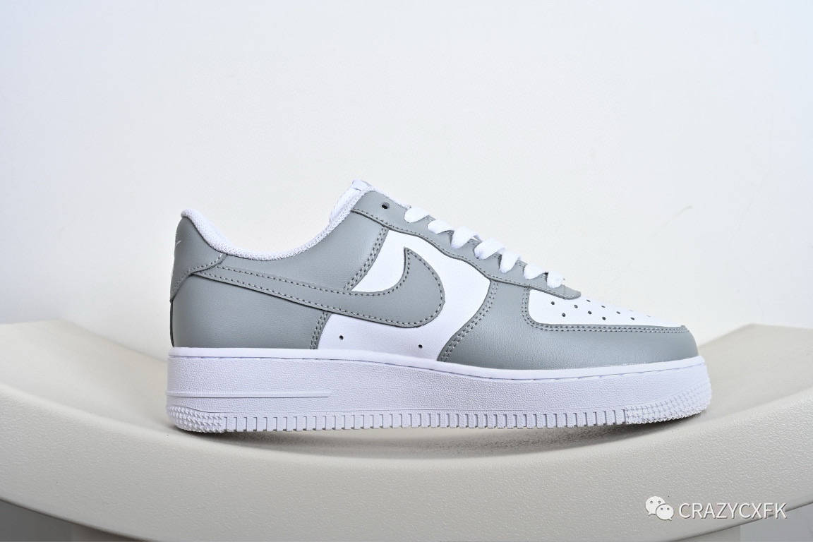 耐克 nike air force 1 low white grey 灰白空军一号低帮运动鞋