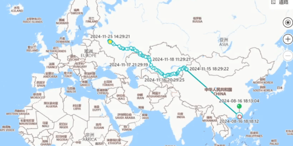 中欧高速公路路线图图片