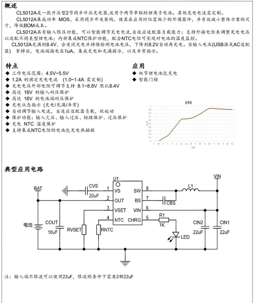cl5012a充电电流12a充电电压可调两节锂电串联充电ic
