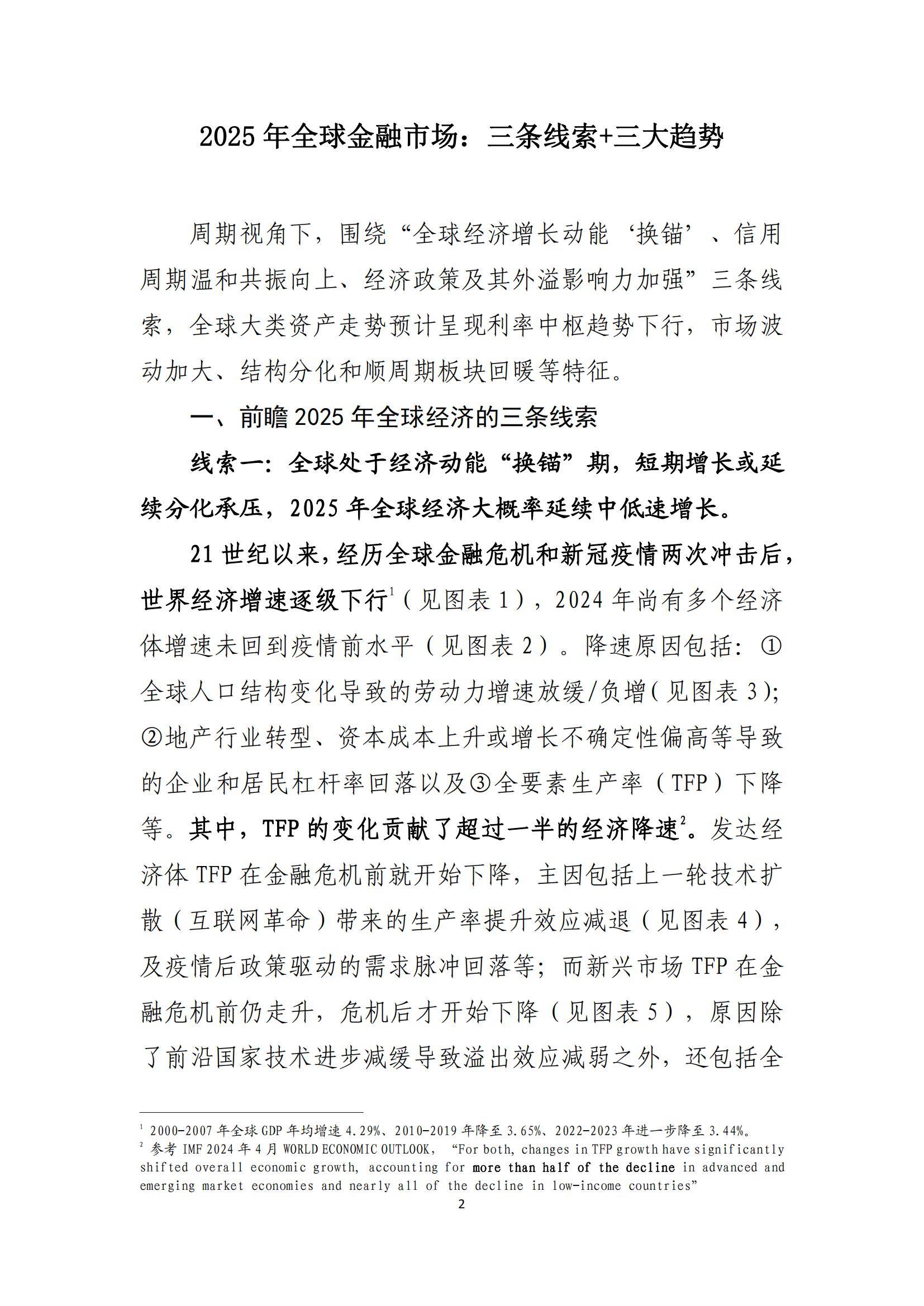 2025年全球金融市场发展趋势是什么？金融市场走势的三大趋势分析-报告智库