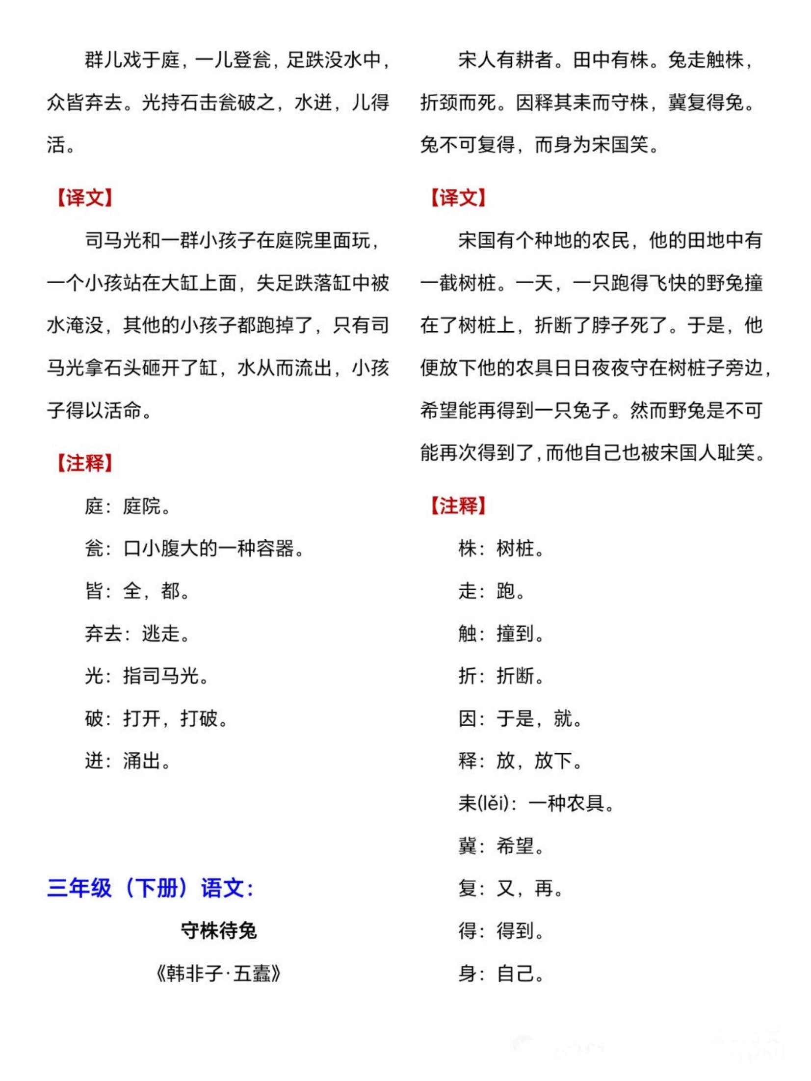 关于小升初资料！语文文言文入门，衔接初中的信息