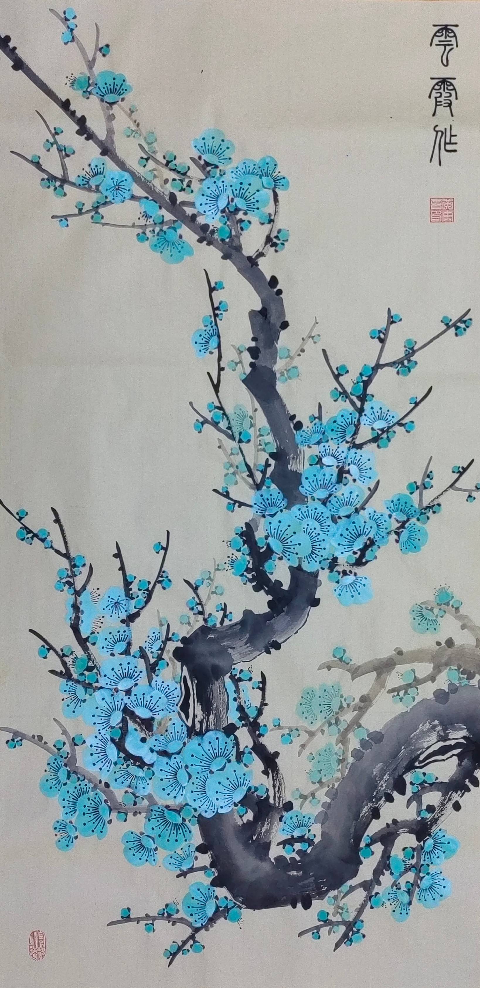 冰魄丹心映雪开