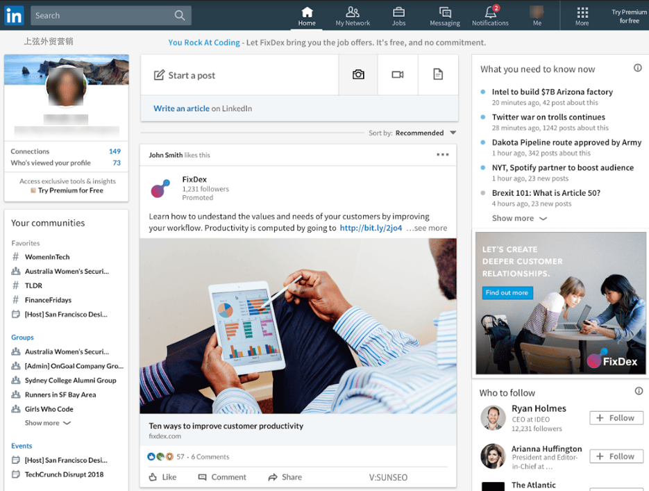 领英linkedin开户注册指南:海外推广代运营技巧,开发客户与b2b营销