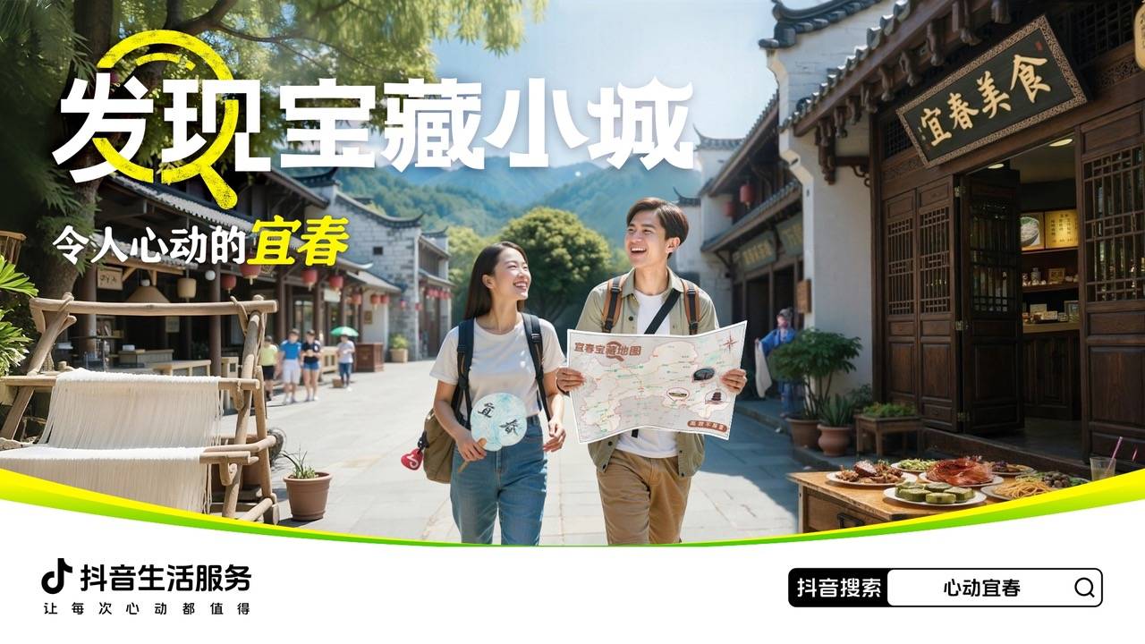 跟著抖音逛宜春！明星同款心動地圖上線，百萬補貼券天天搶