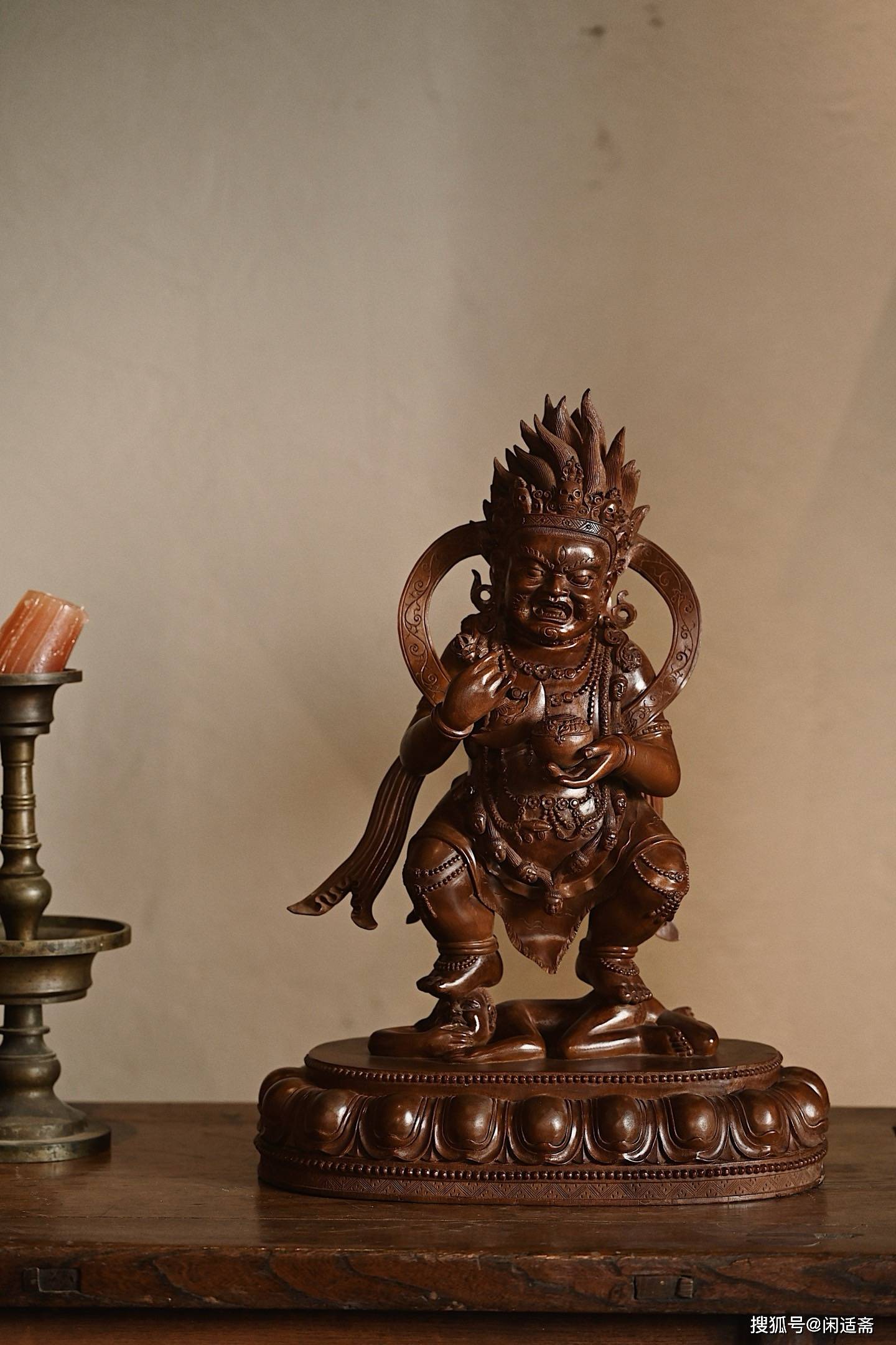 信仰与艺术的交融，楠木雕大黑天