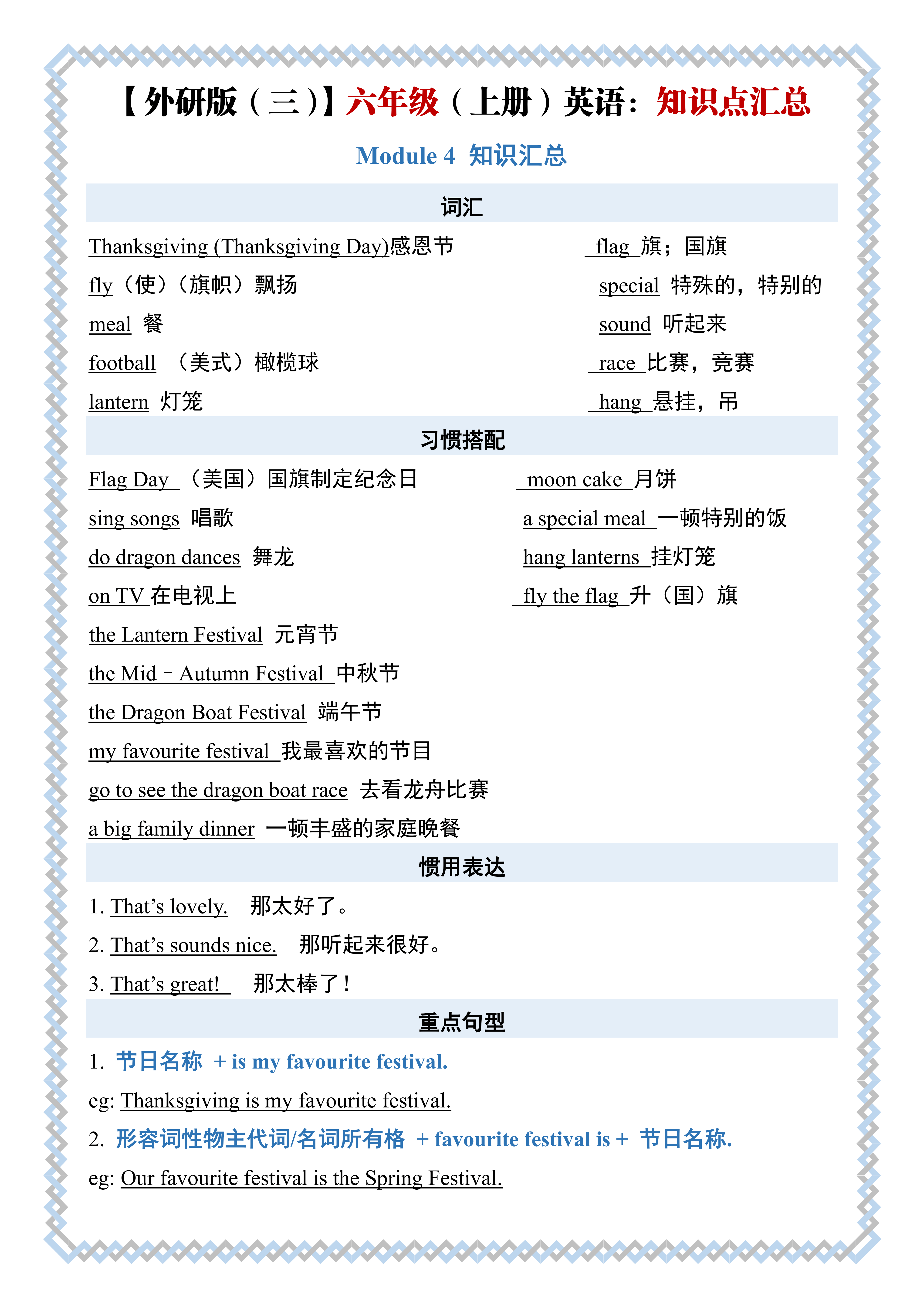 关于六年级衔接重点知识点汇总（英语）的信息