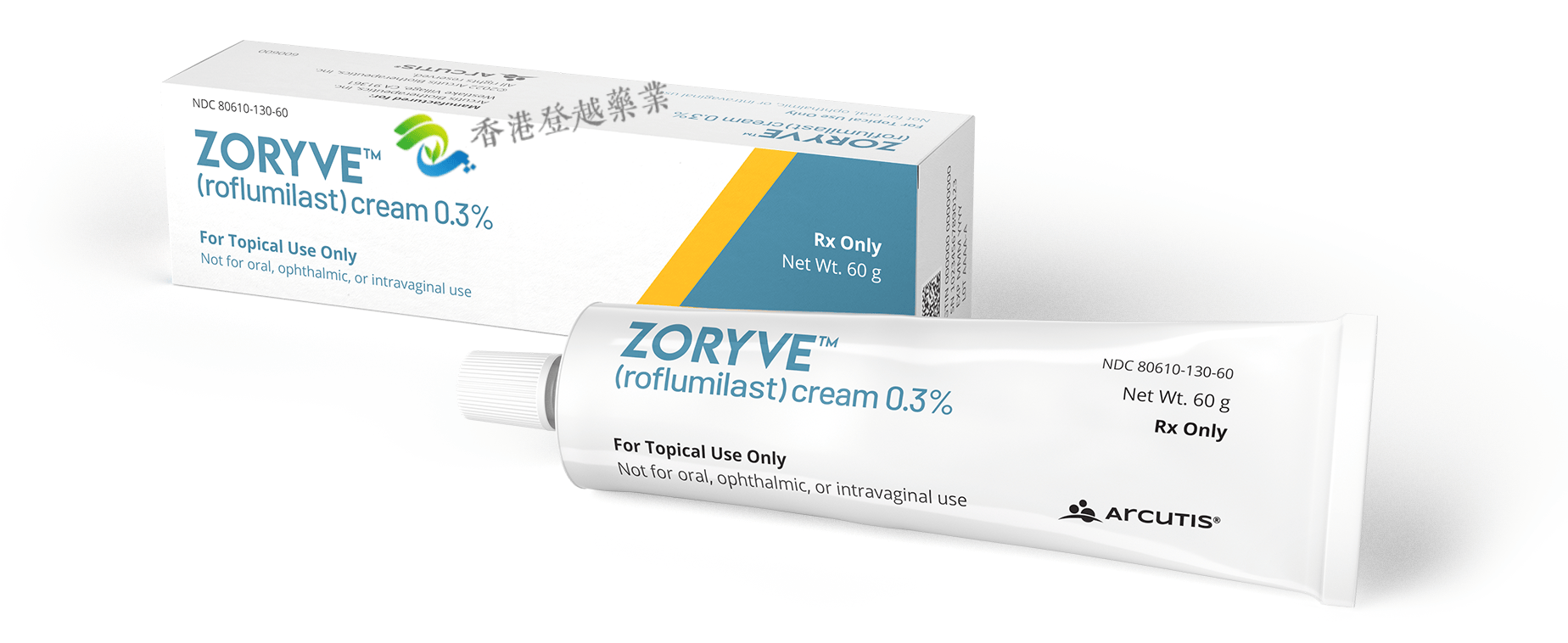 zoryve 乳膏含有罗氟司特,一种 4 型磷酸二酯酶抑制剂