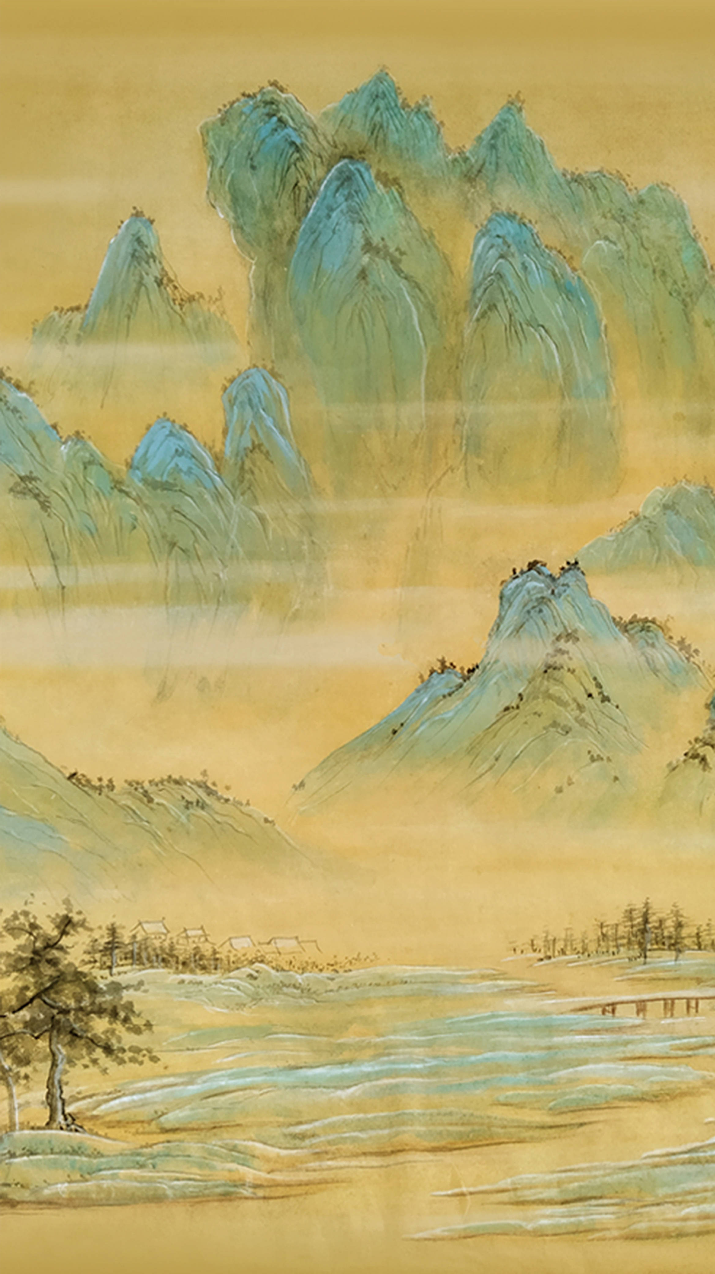 界画寒江---青绿山水更怡情(三) / 发表于《崔培鲁.雅昌拍卖目录》