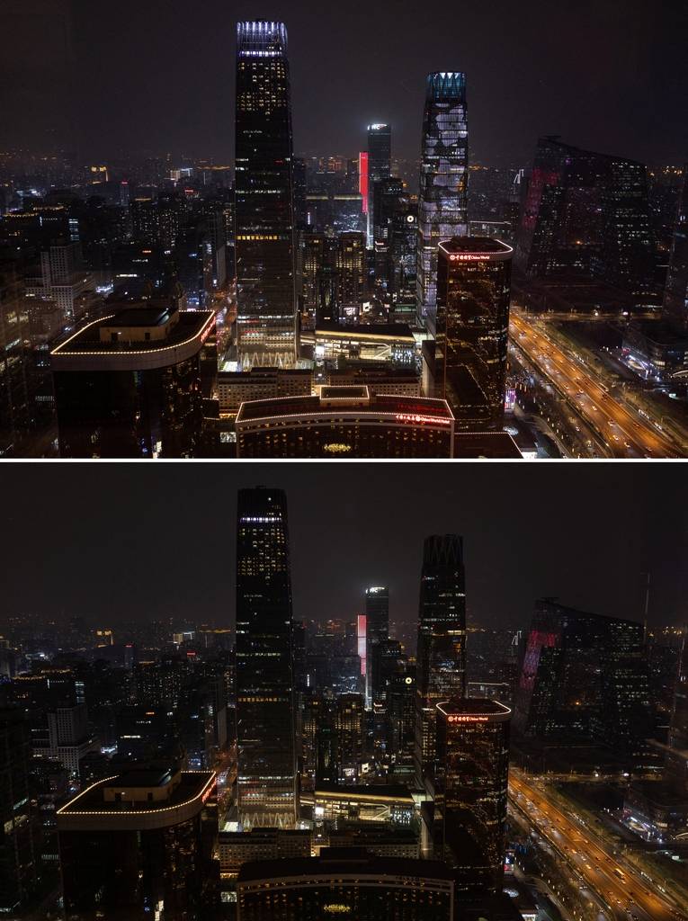 全球多地响应“地球一小时”活动:熄灯一小时,守护地球家_卡塔尔多哈_时间_组合
