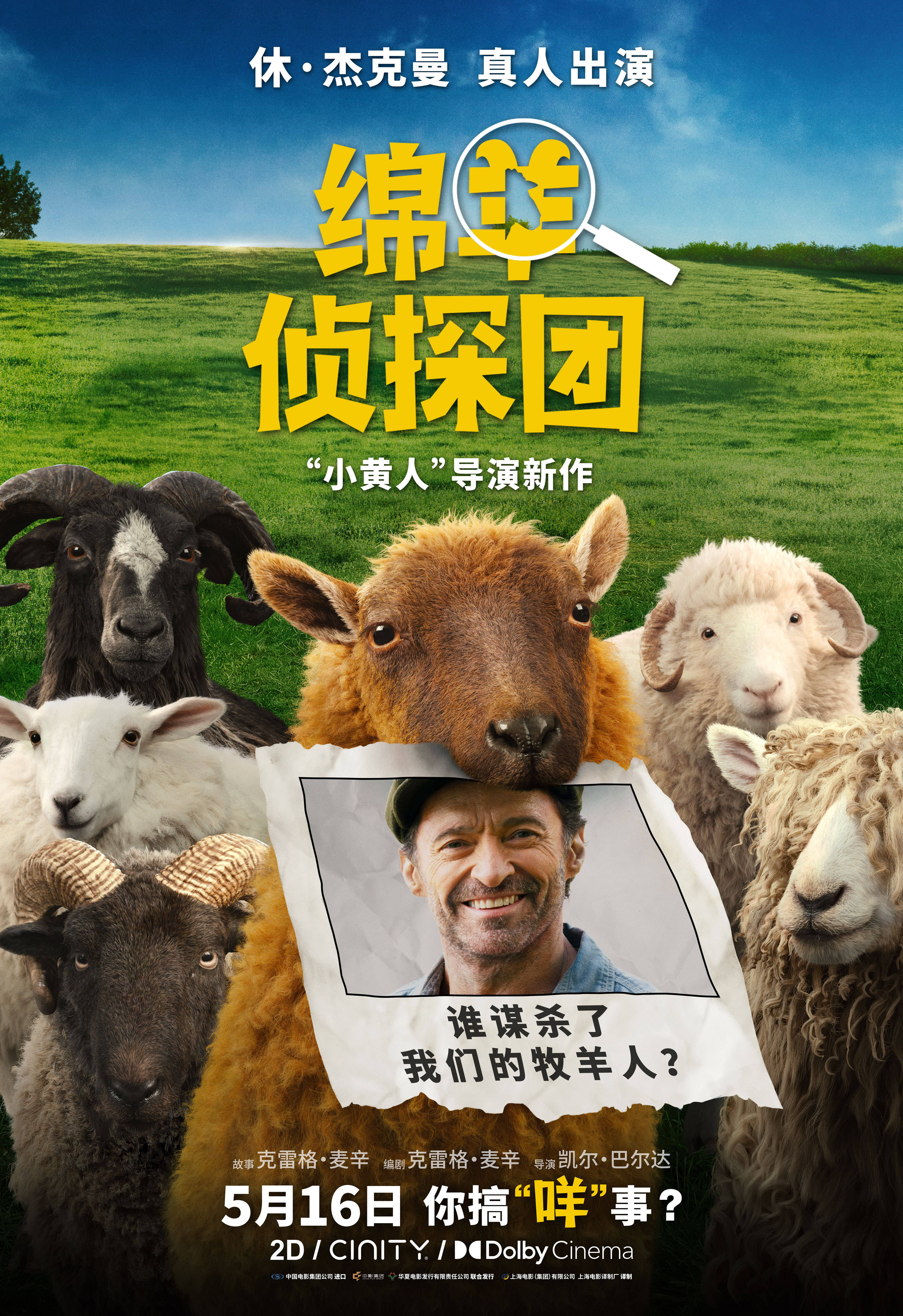 休·杰克曼主演《绵羊侦探团》内地定档5月16日 史上最 “羊” 气侦探团正式出道