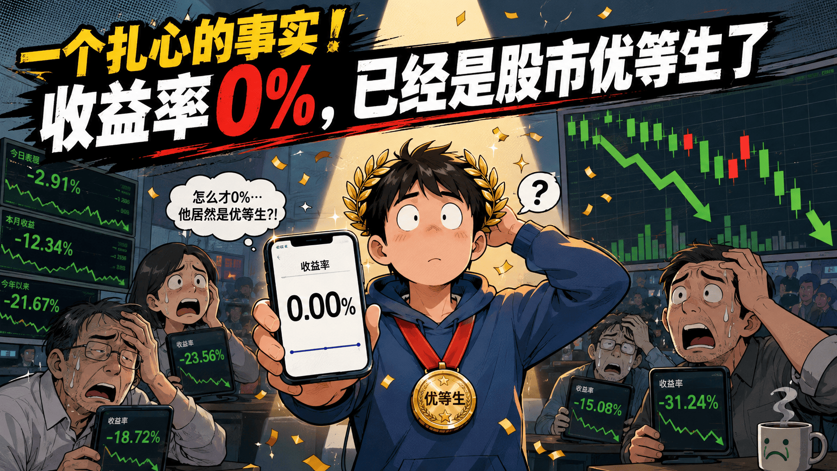 一个扎心的事实！收益率0%，已经是股市优等生了