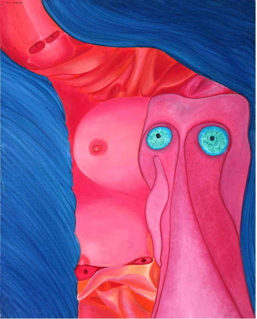 面具人 100x80cm　布面油画 2020.jpg