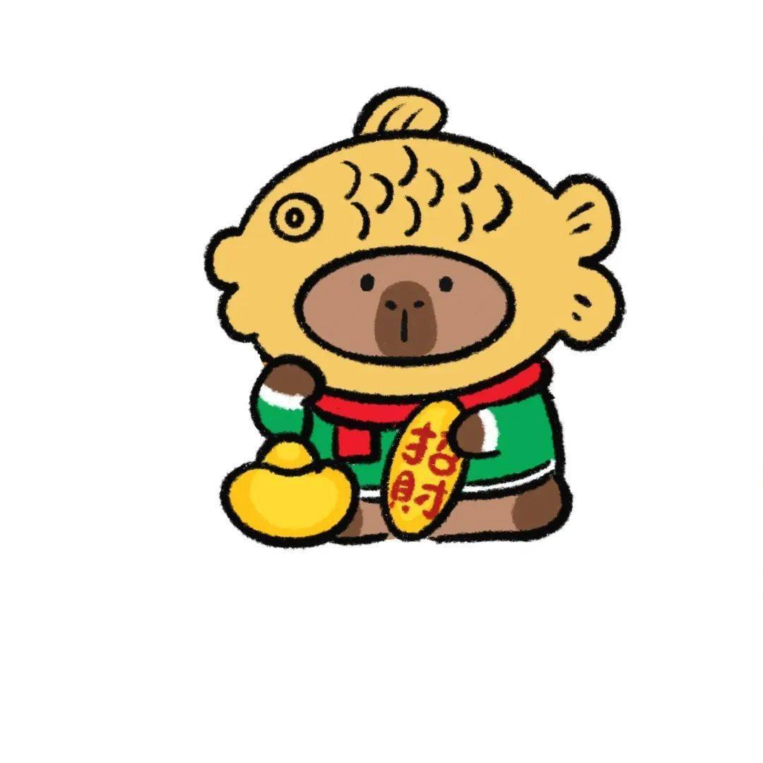 卡皮巴拉新年头像～_原文_节日_情侣