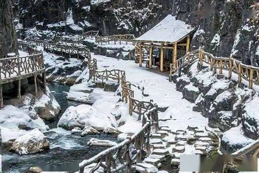 太行山大峡谷冬季图片