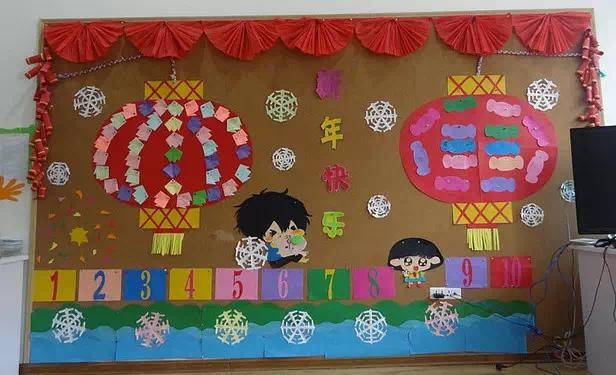 【春季主题】从大厅到主题墙,春节环创正当"红",100 图鉴_孩子_幼儿园