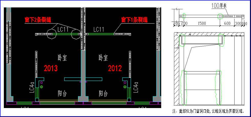 方式:倒八字alc牆板(做法1),混凝土下掛板(做法2),混凝土抱框(做法3)