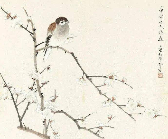 雪翁”画梅，美在清雅_梅花_工笔_版权