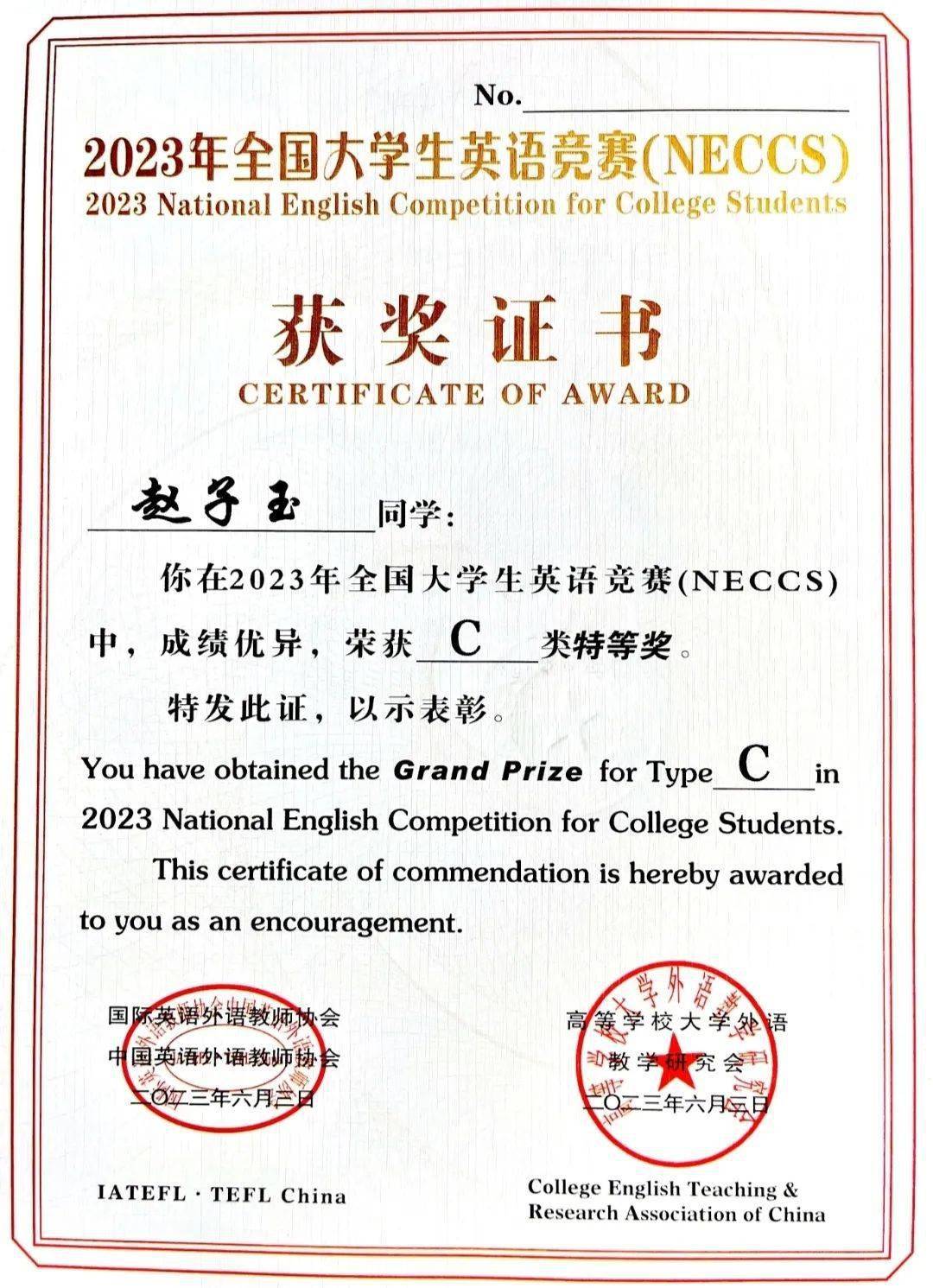 竞赛_赵子玉_英语