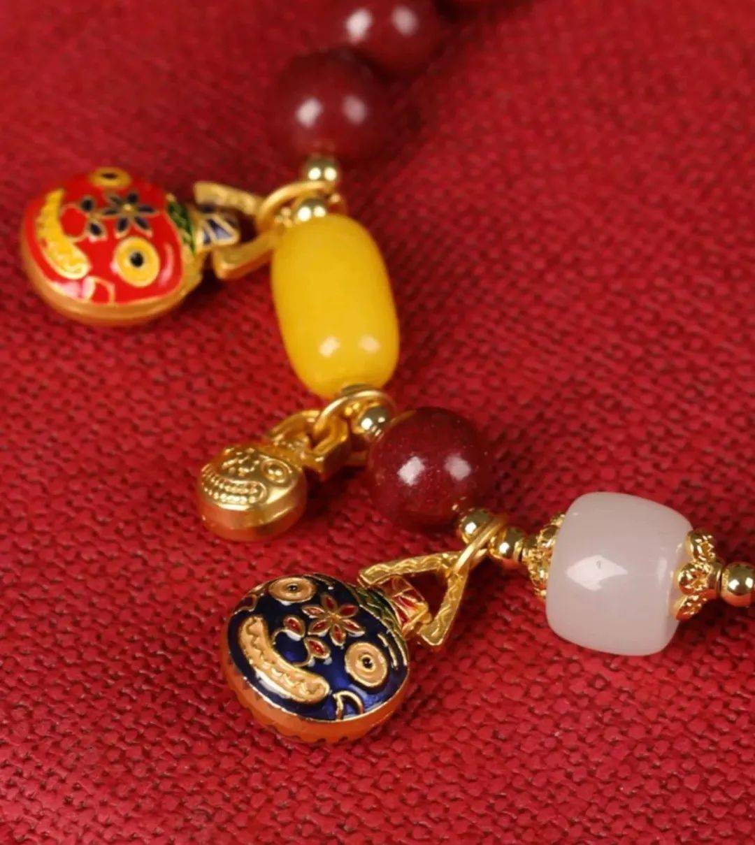 精美古法吞金兽手绳/朱砂手串,演绎国潮,把美好寓意戴身上!
