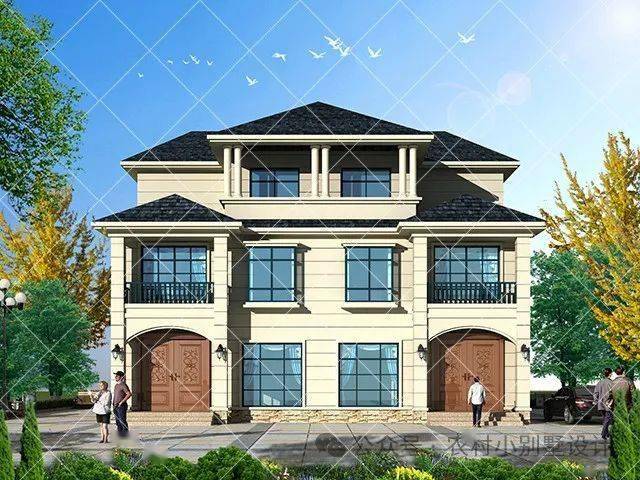 2024新款三层农村兄弟双拼别墅自建房_图纸_设计_信号