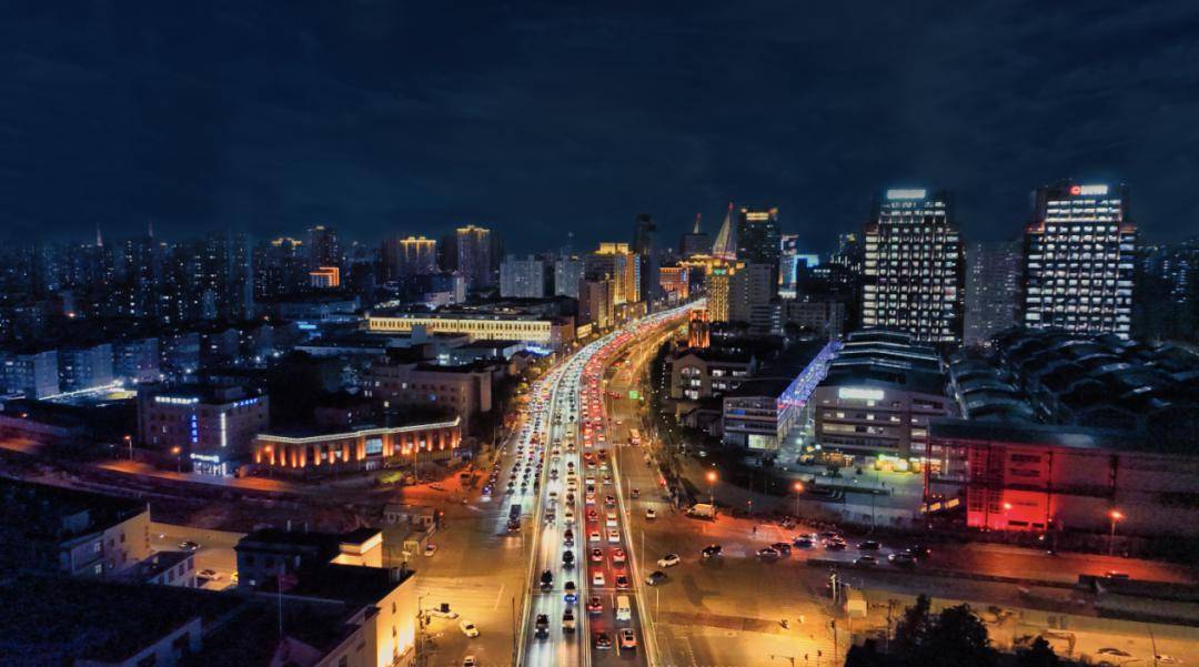 内环高架路杨浦段夜景照明大变young,一带四区打造特色夜间景观!
