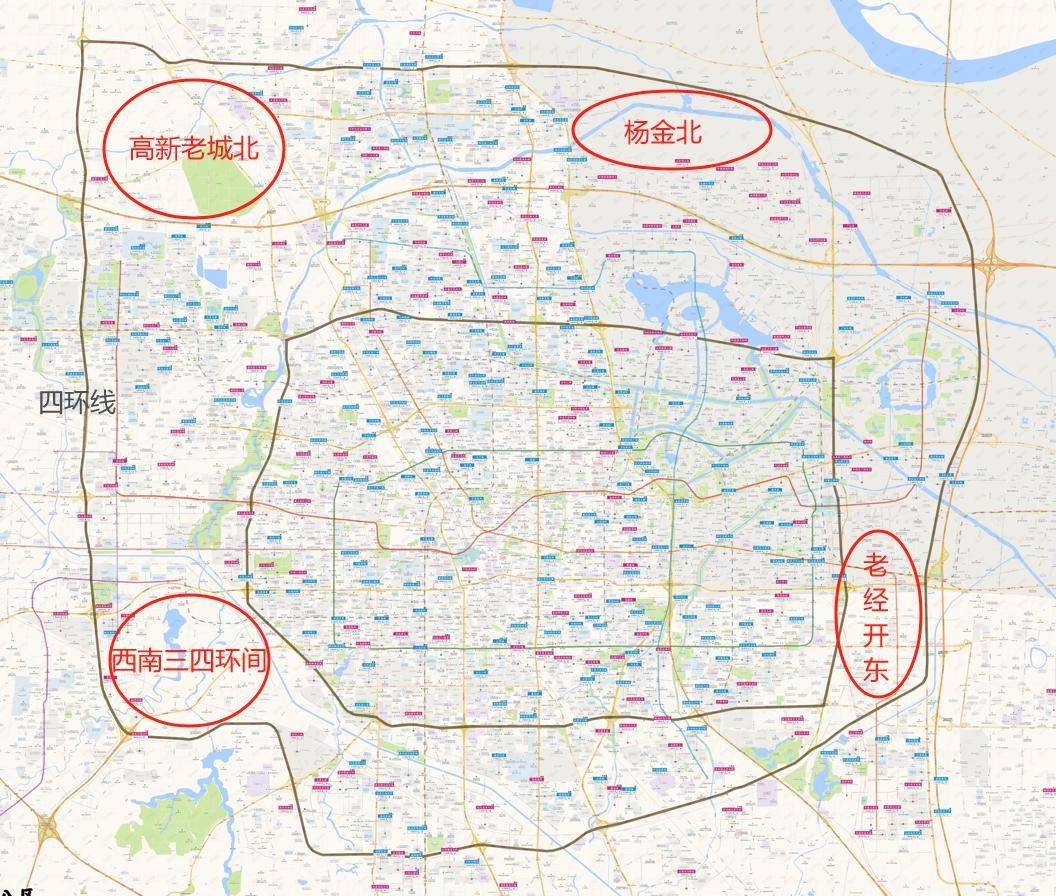 郑州四环以内地图图片