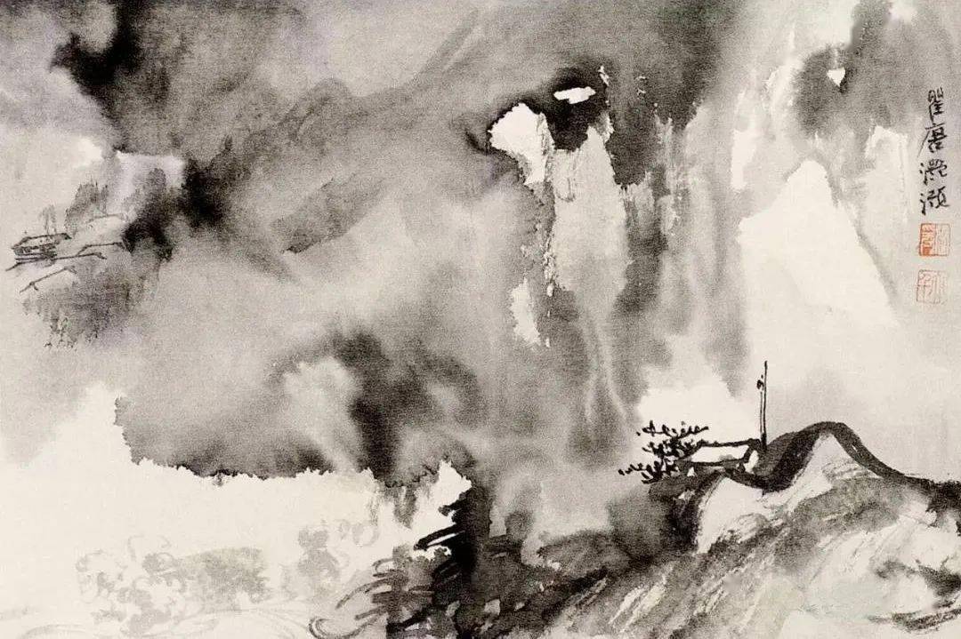 张大千泼墨山水小画,精彩!_长江_赤壁_珠江