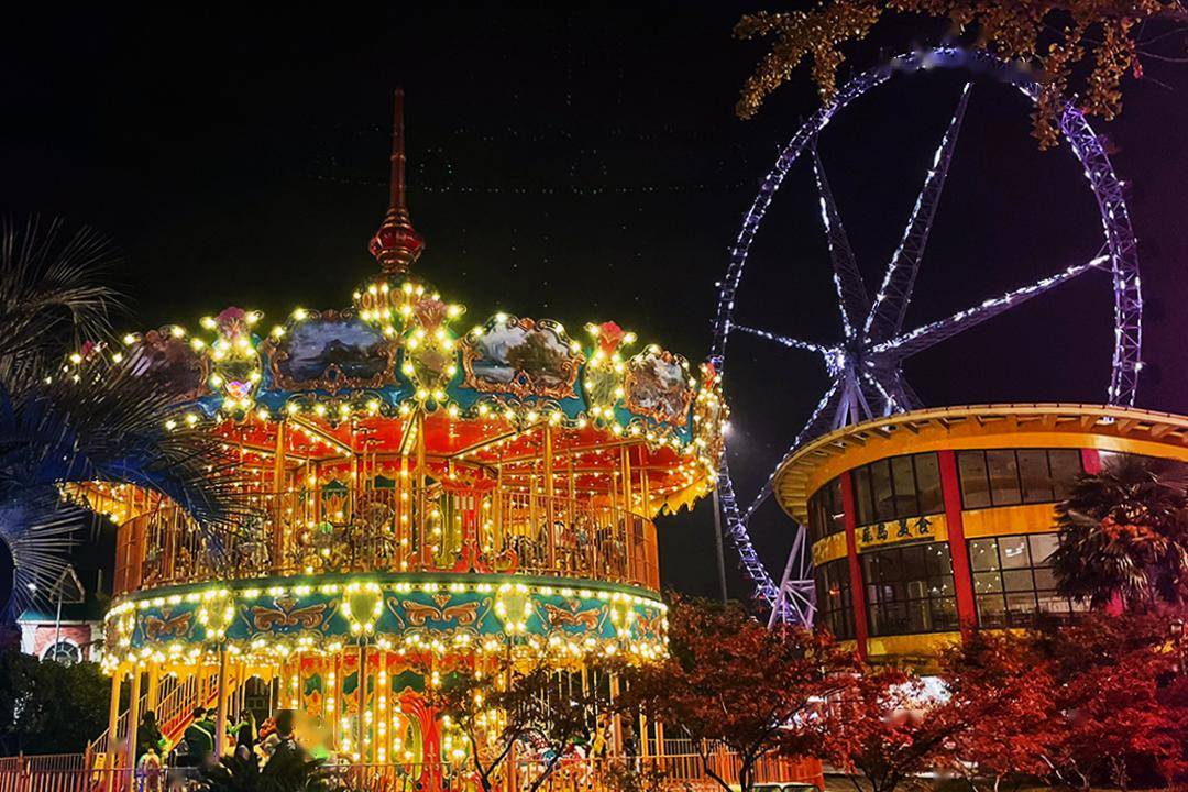 锦江乐园夜景图片