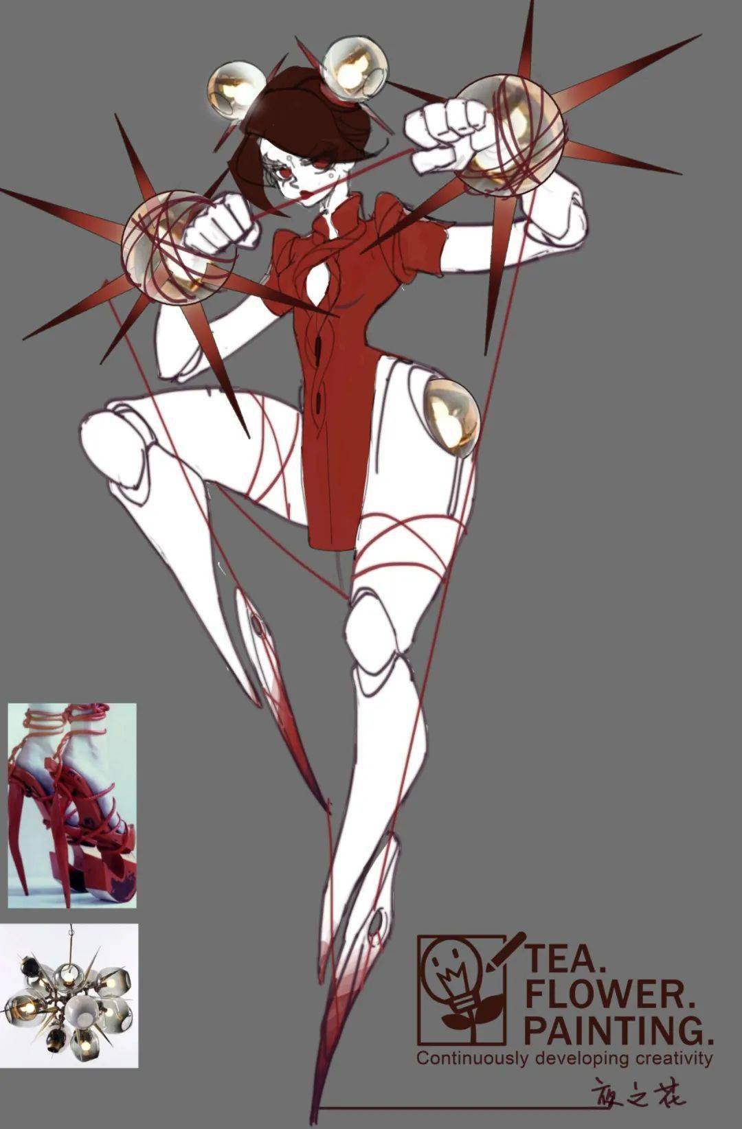 67「茶花绘-创意黑洞」day104回顾,每晚7点极速概念挑战-7.