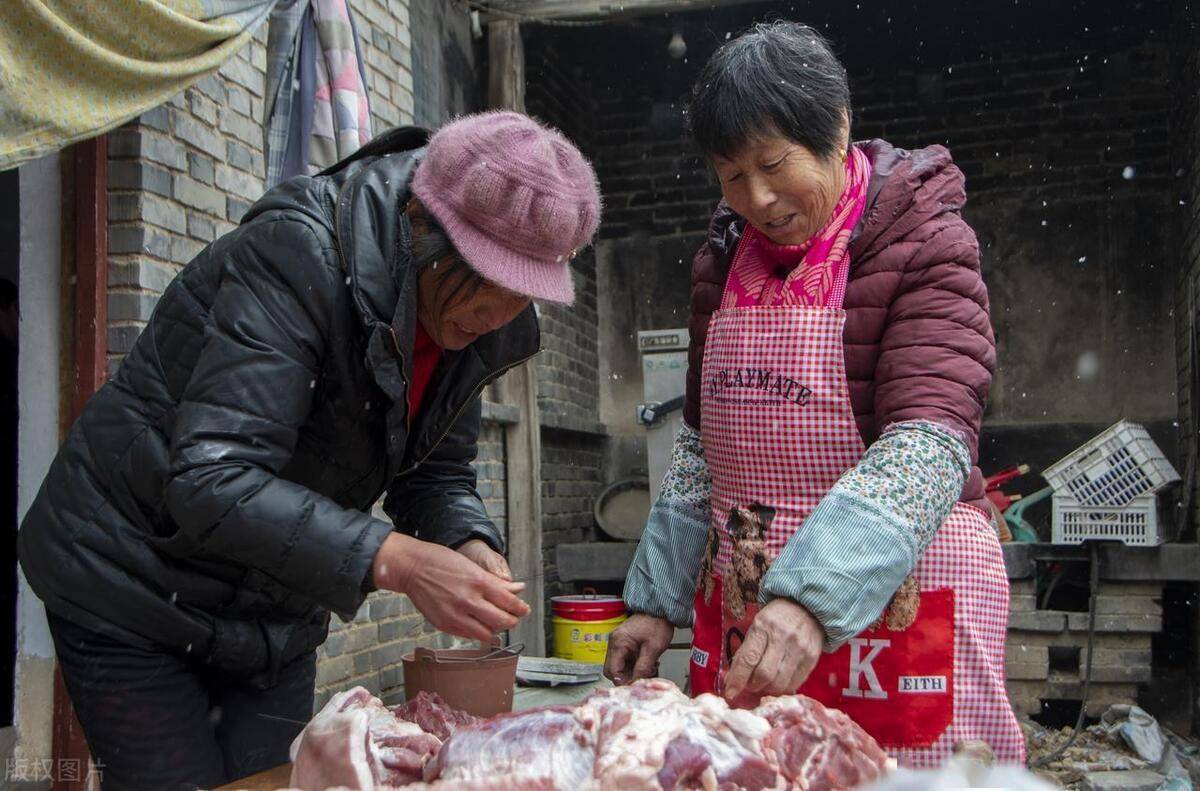 腊月二十六去买肉图片图片