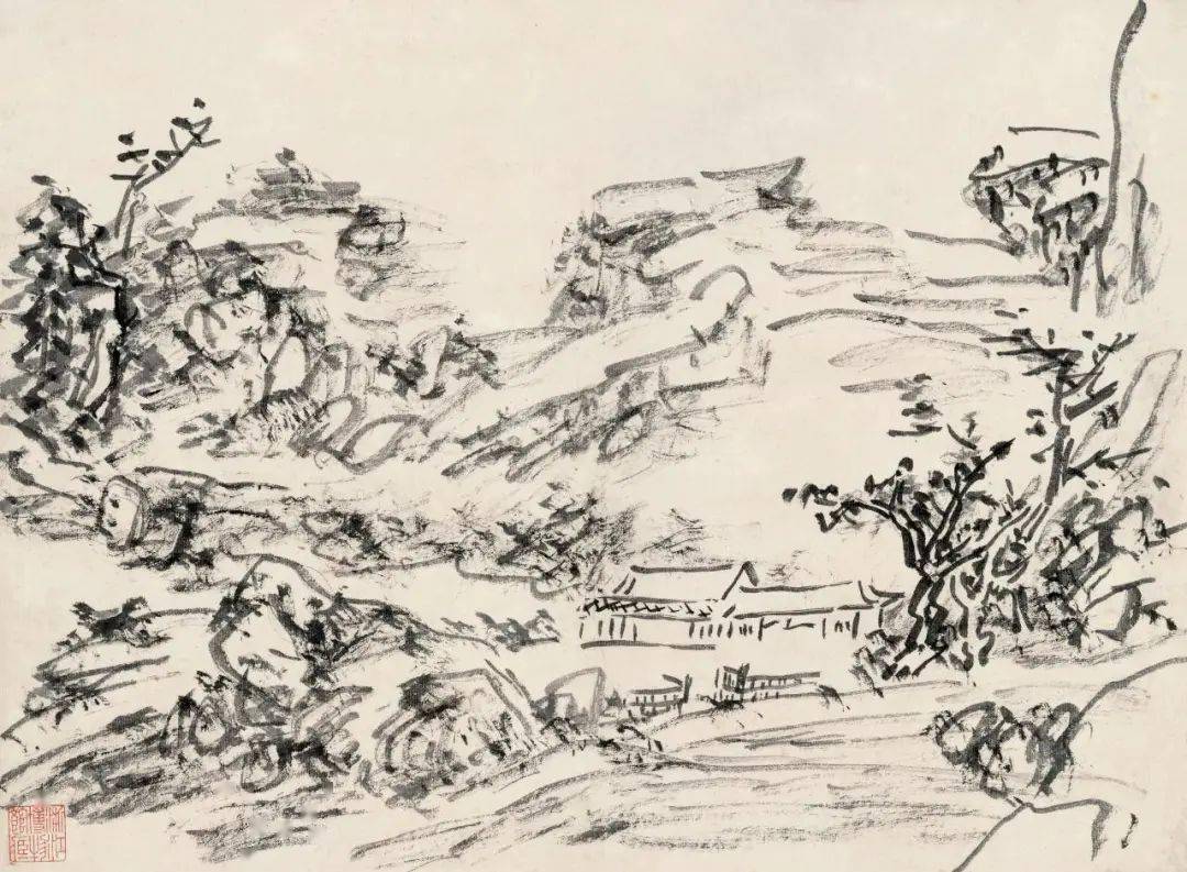 黄宾虹:临翁陵闽越山水稿十四开