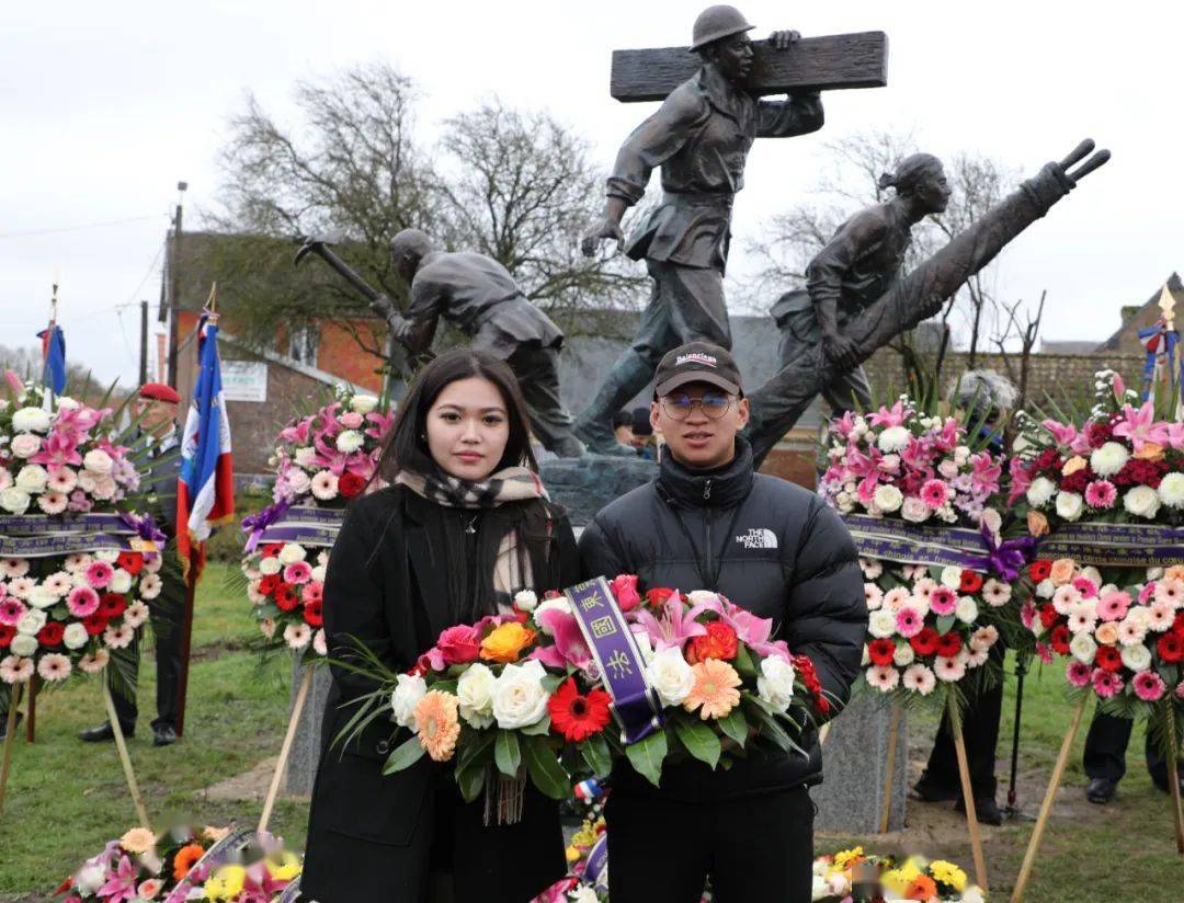 法国诺莱特华工墓园有了华工群像雕塑_丁伟星_一战_中国驻法使馆