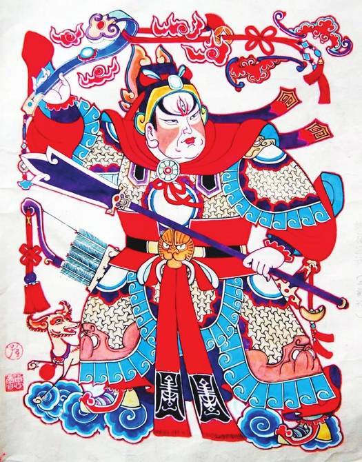 清代灶神年画_保平安_民间_吉祥