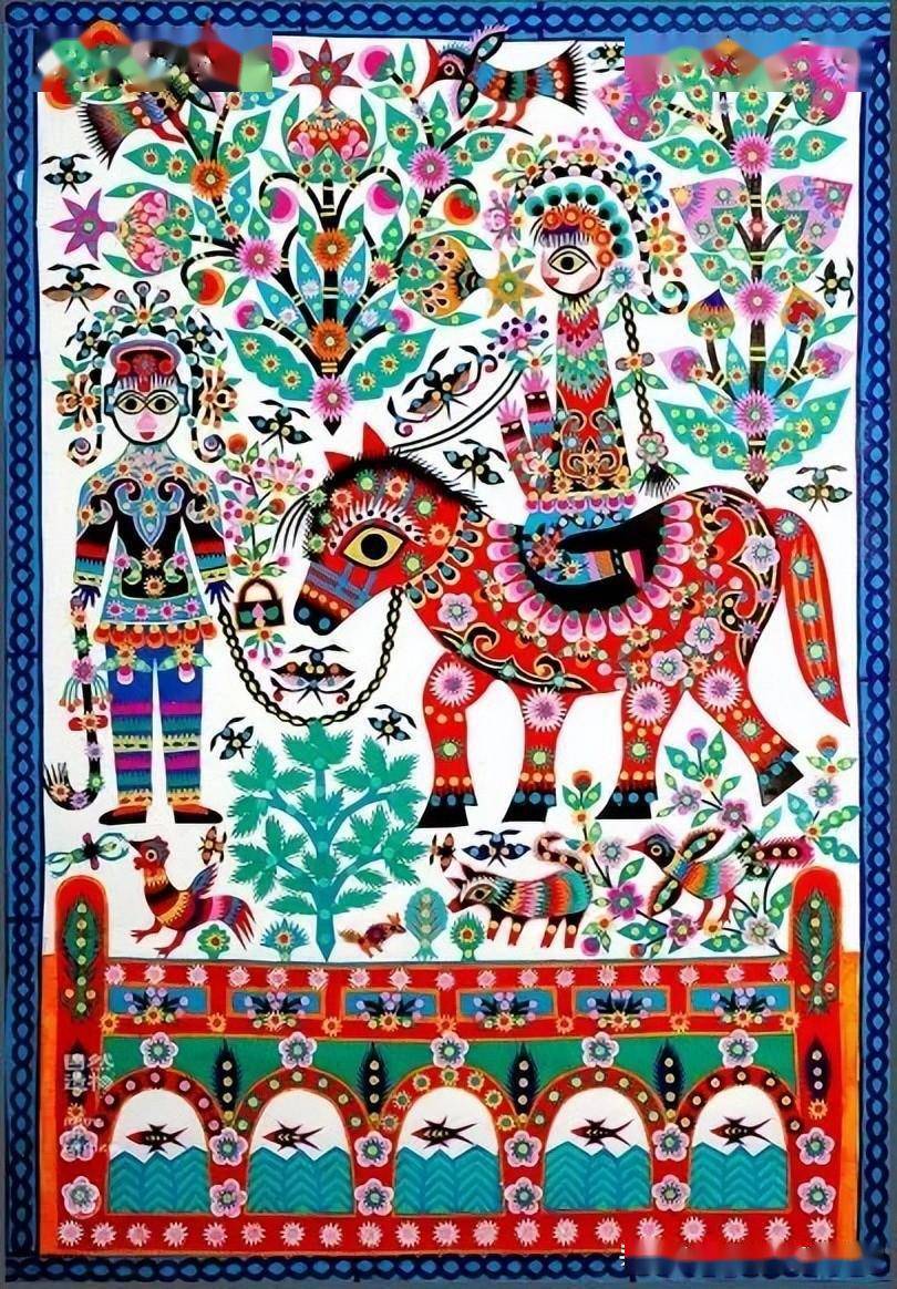 库淑兰作品:陕西的毕加索和马蒂斯_剪纸_丈夫_歌谣