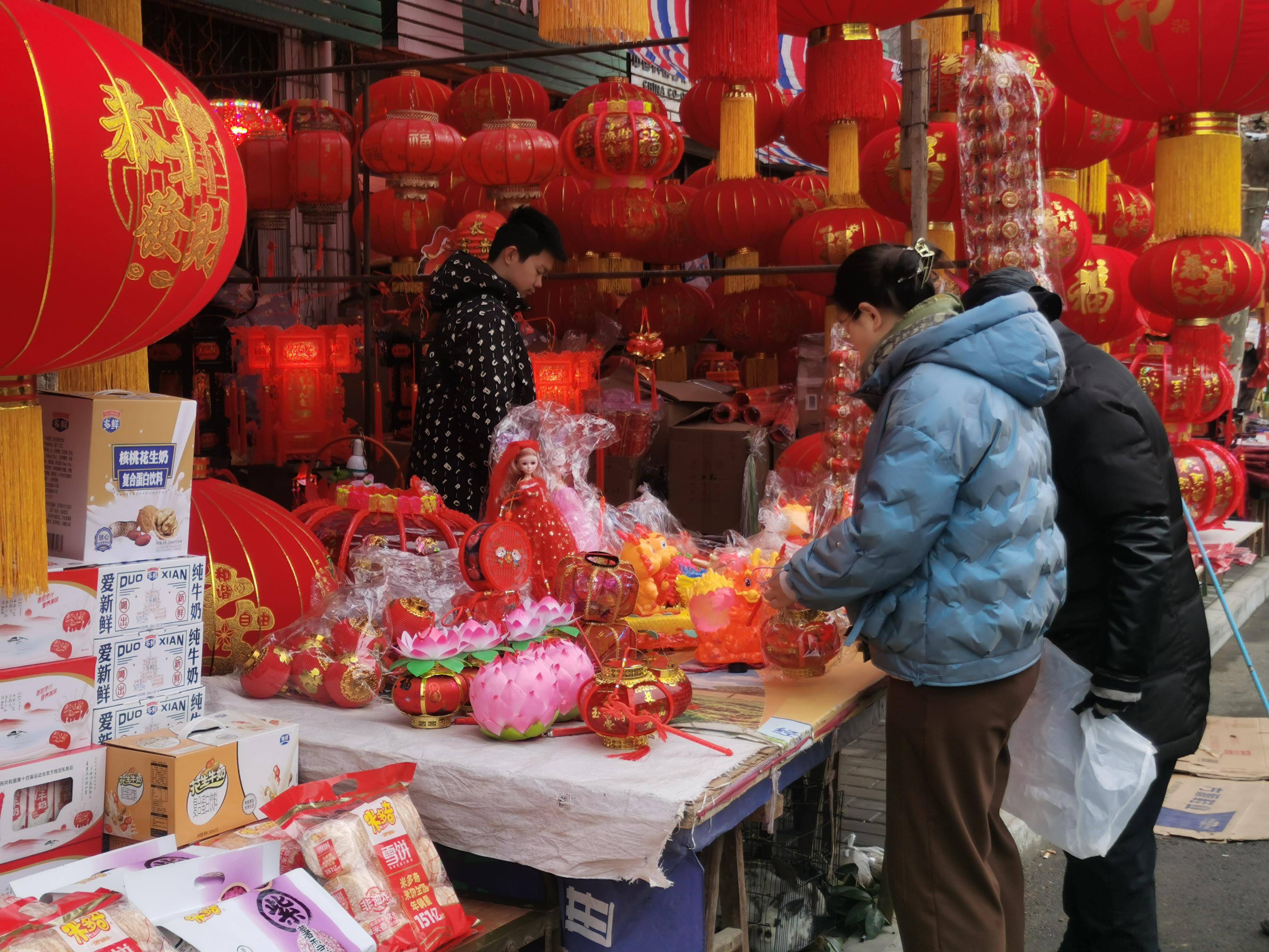 送春联 逛大集 购年货 欢欢喜喜过龙年