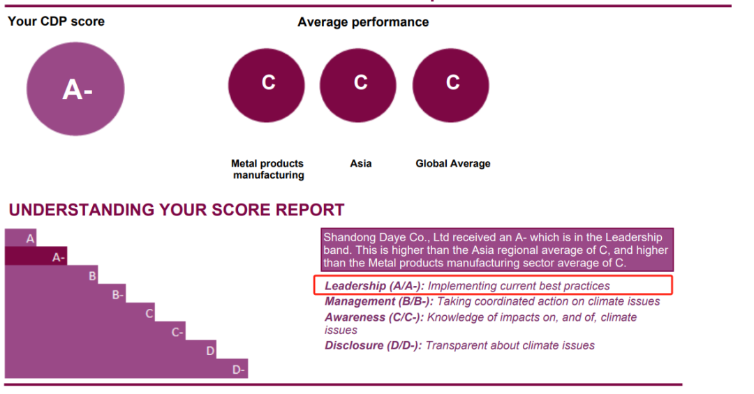 Cdp Score Chart Pdf 山东大业荣获CDP全球气候行动“A-级”评定_发展_企业_公司