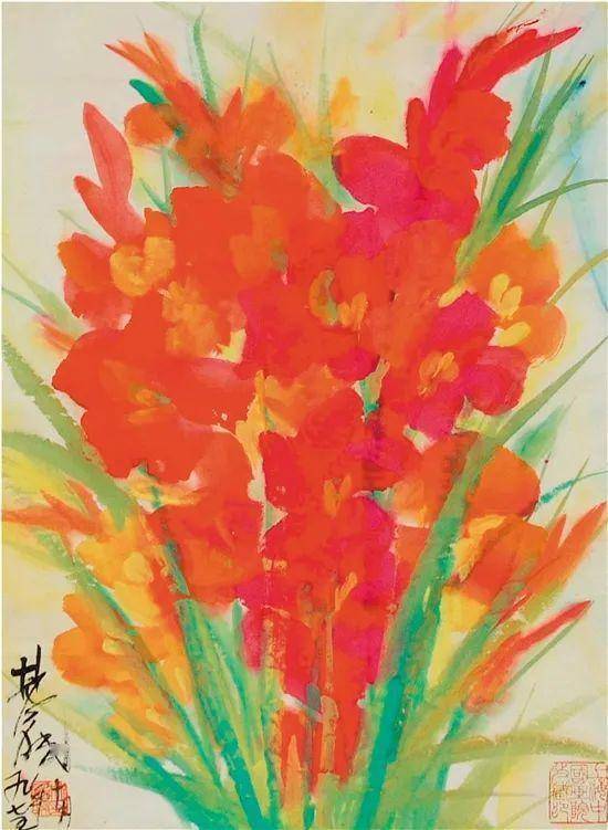 林风眠大师笔下的春柳花卉欣赏!