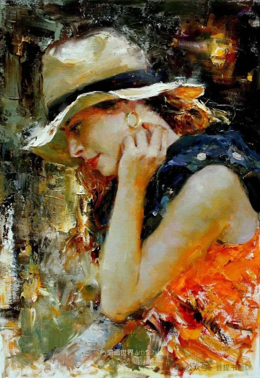 谭老师为你介绍国外油画女子人像作品_平台_艺术_江尚仁