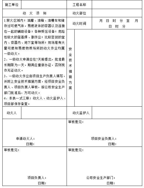 三級動火許可證來源:江蘇省住房和城鄉建設廳新版動火作業專題培訓