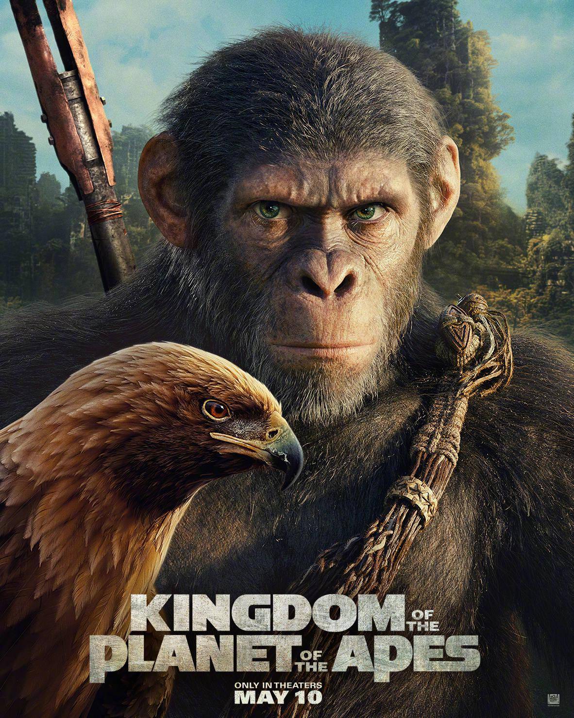 《猩球崛起:新世界》角色海报 新王加冕人类惊恐