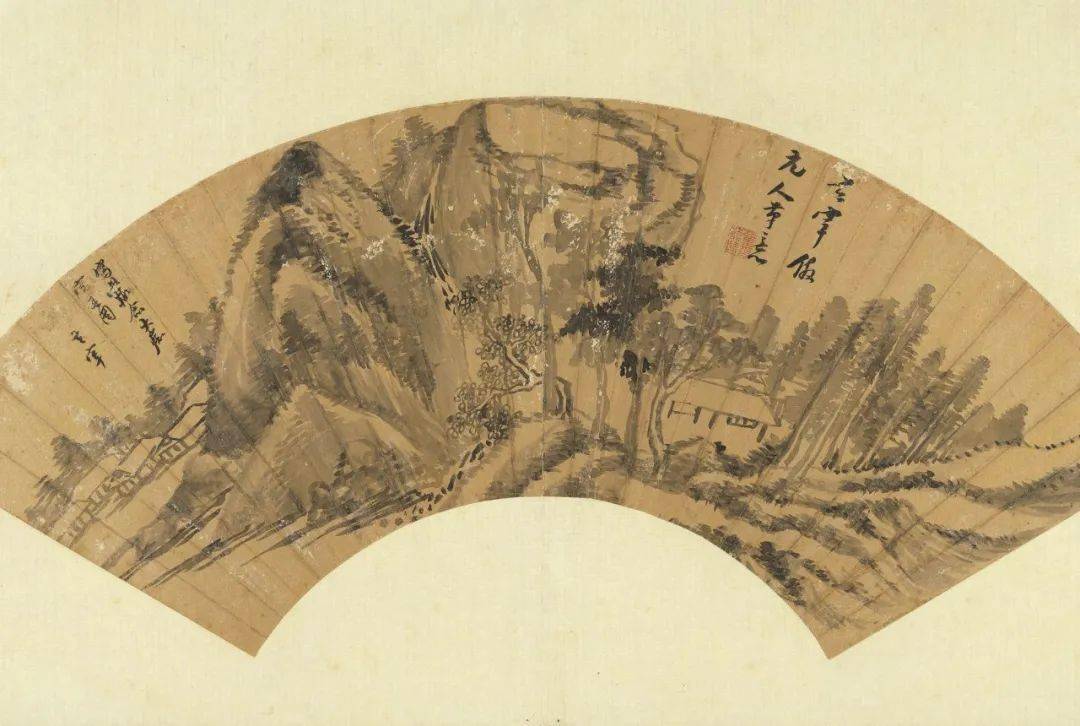 明董其昌便面画册 册 倣富春图18.