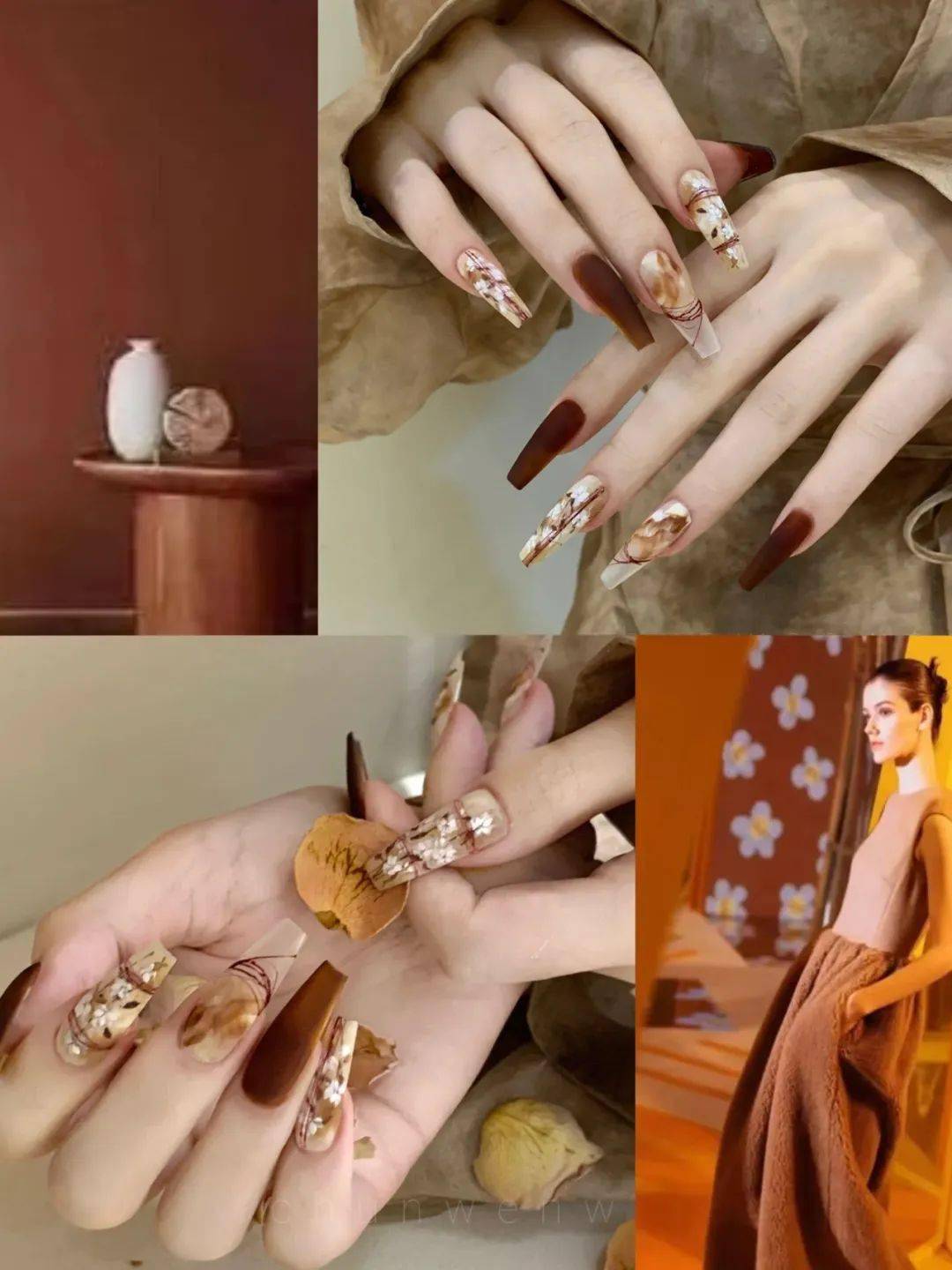 大气雍容显气质坚果壳棕国风款与冷色系相得益彰坚果壳棕跳色设计极简