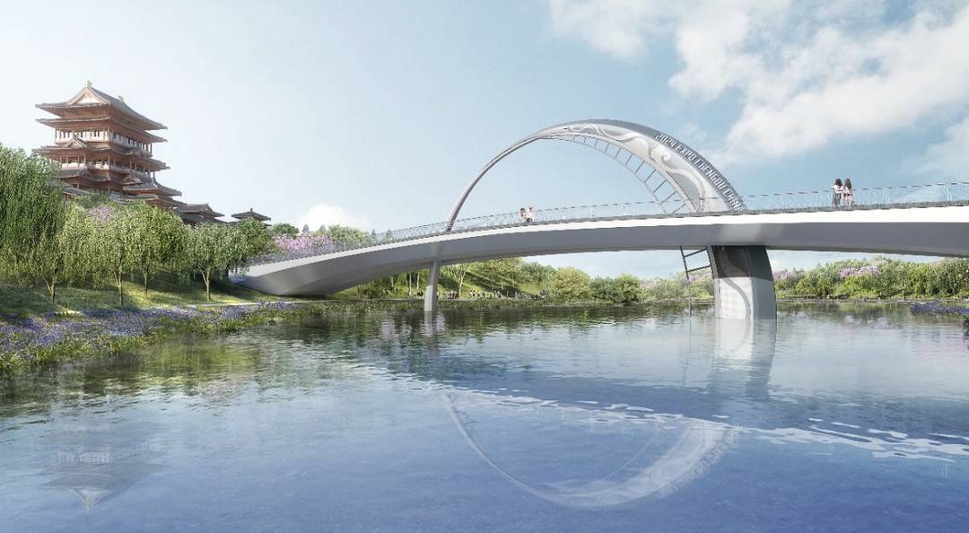 2024成都世园会主会场三座景观桥整体造型初步呈现_鱼凫_竹编_月亮