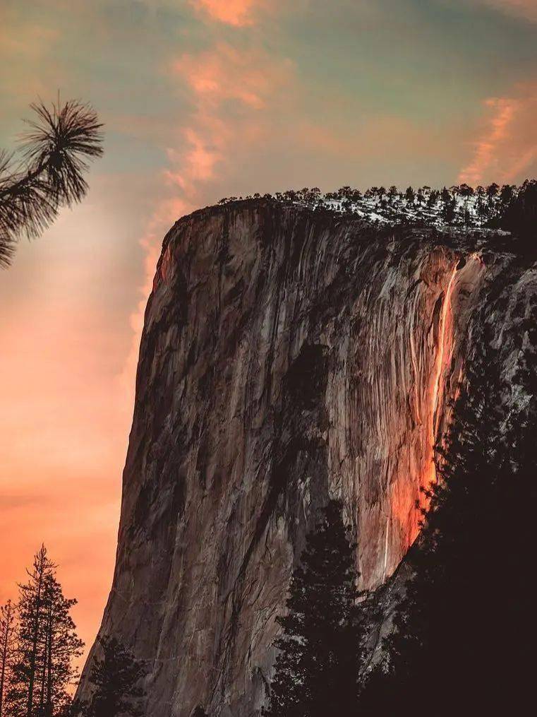 yosemite火瀑布,绝美奇观就在2月_capitan_加州_优胜