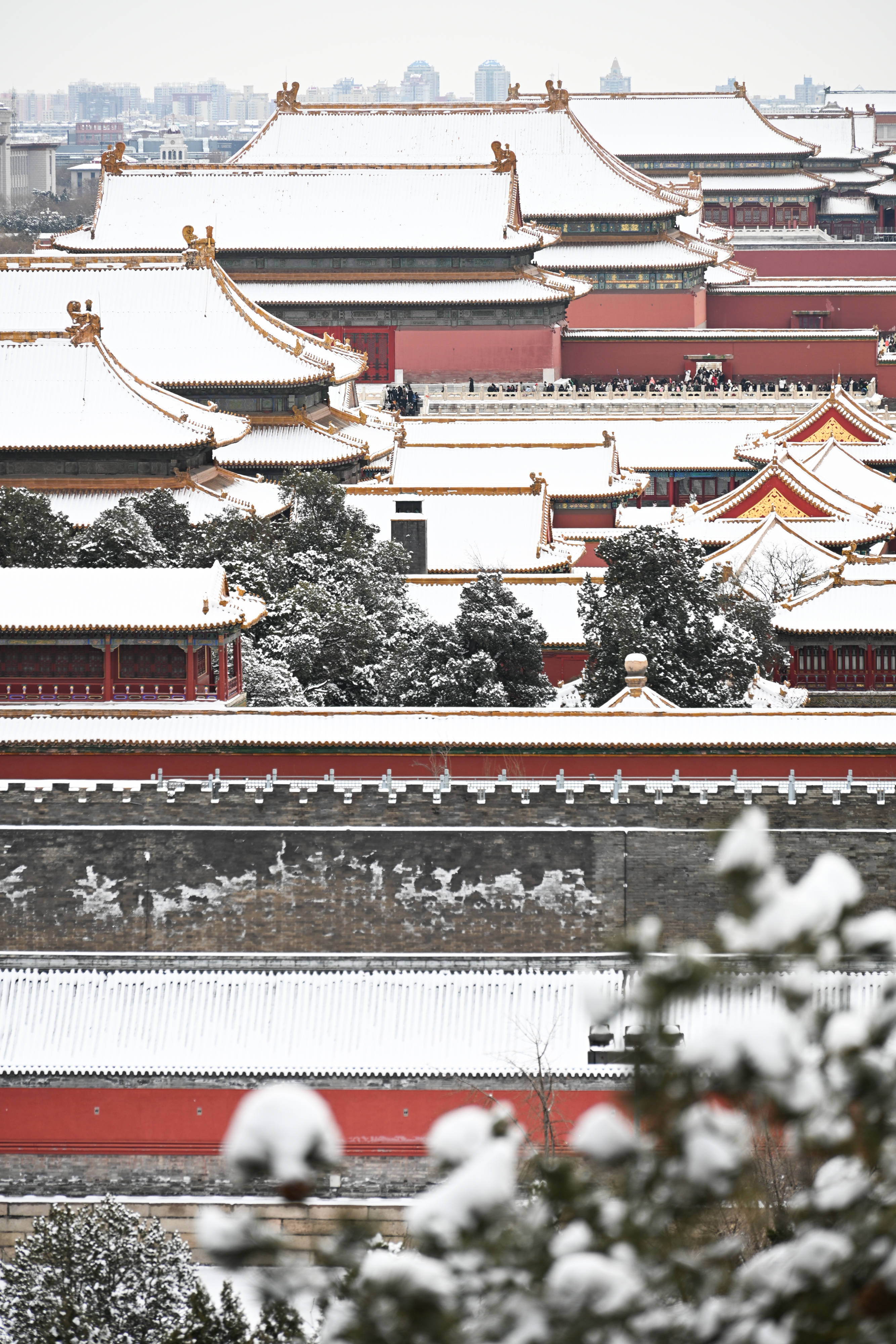 请查收新鲜出炉的帝都雪景图