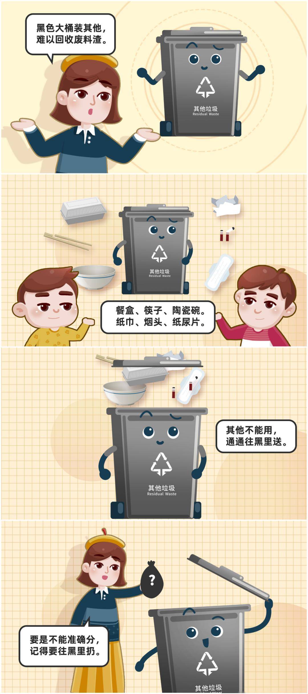 用漫画打开垃圾分类的正确方式_电池_生活_回收